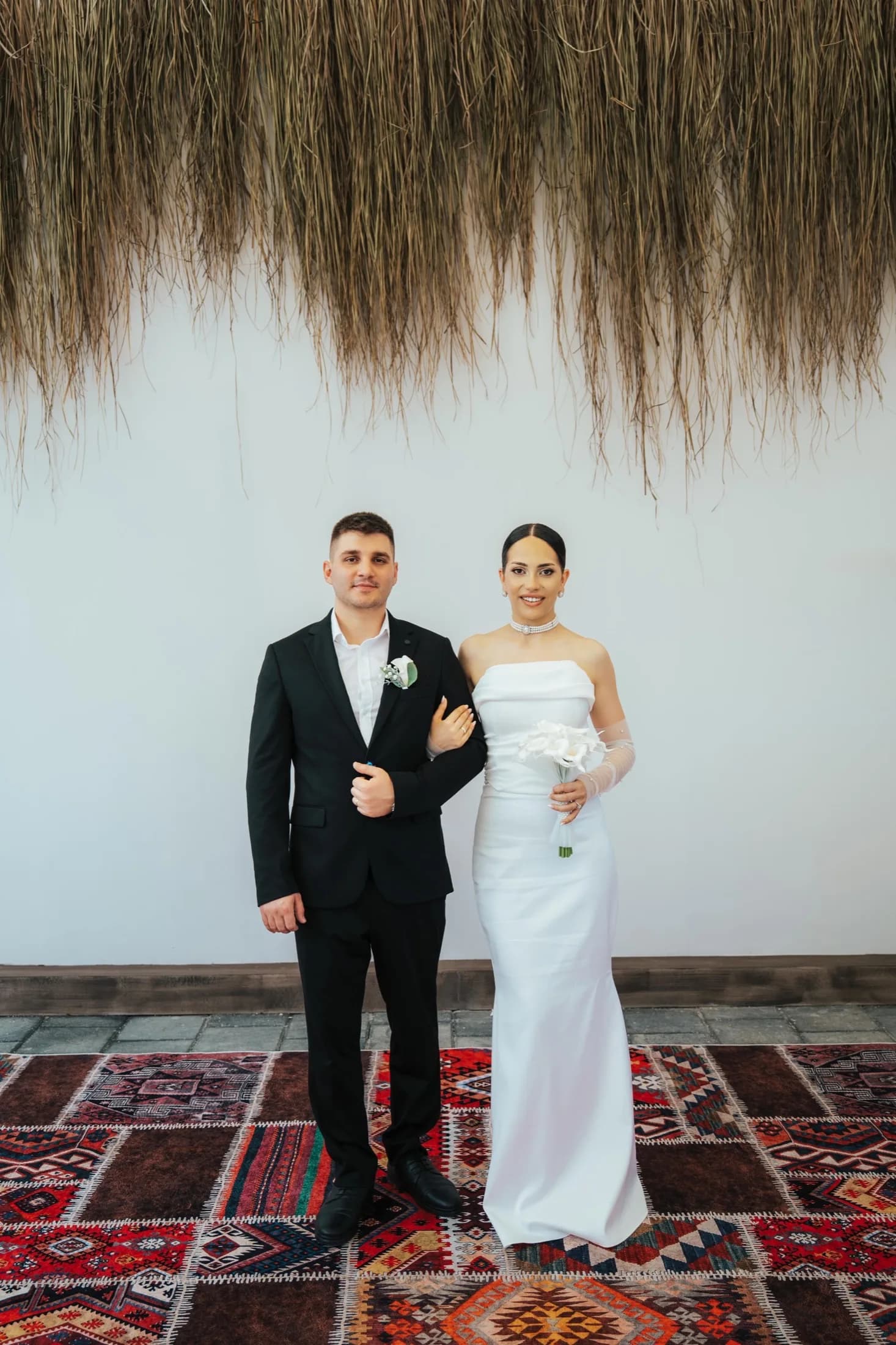 Happy Turkish couple in an evening city scene